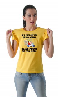 Camiseta Príncipe e pizza